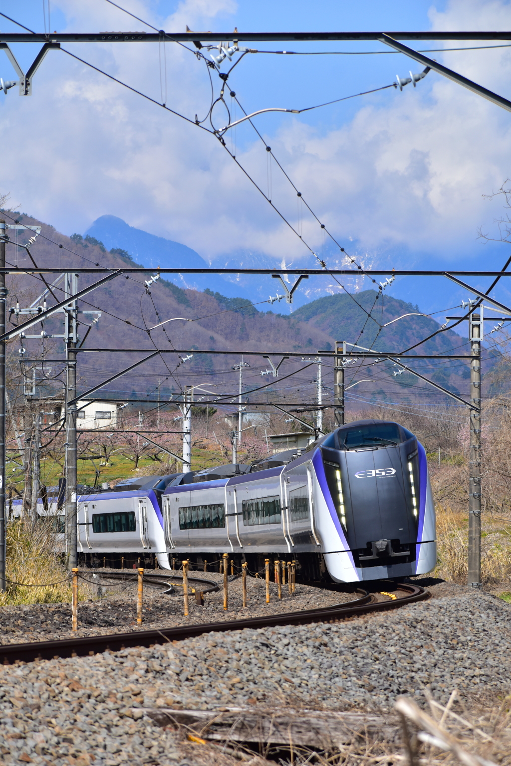 甲斐駒ヶ岳・鋸山を背に新宿へ