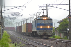 雨の運行
