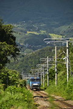 迫る聖山、迫り来る機関車