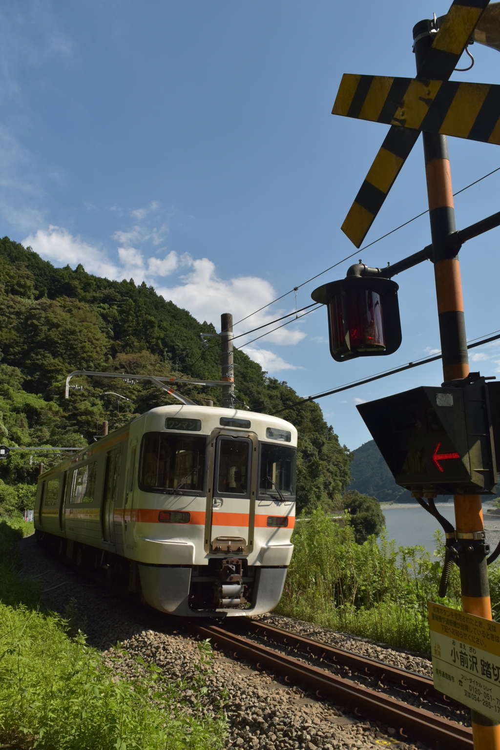 富士川沿いを行く