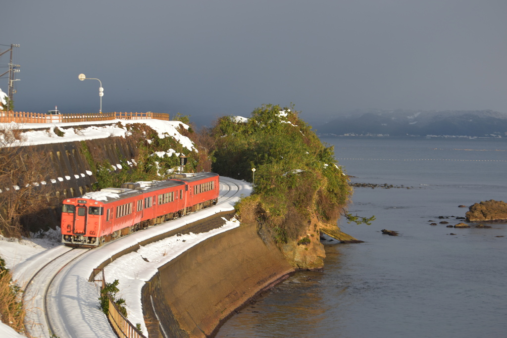 天候境目の氷見線