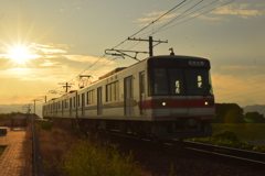 夕暮れ長電