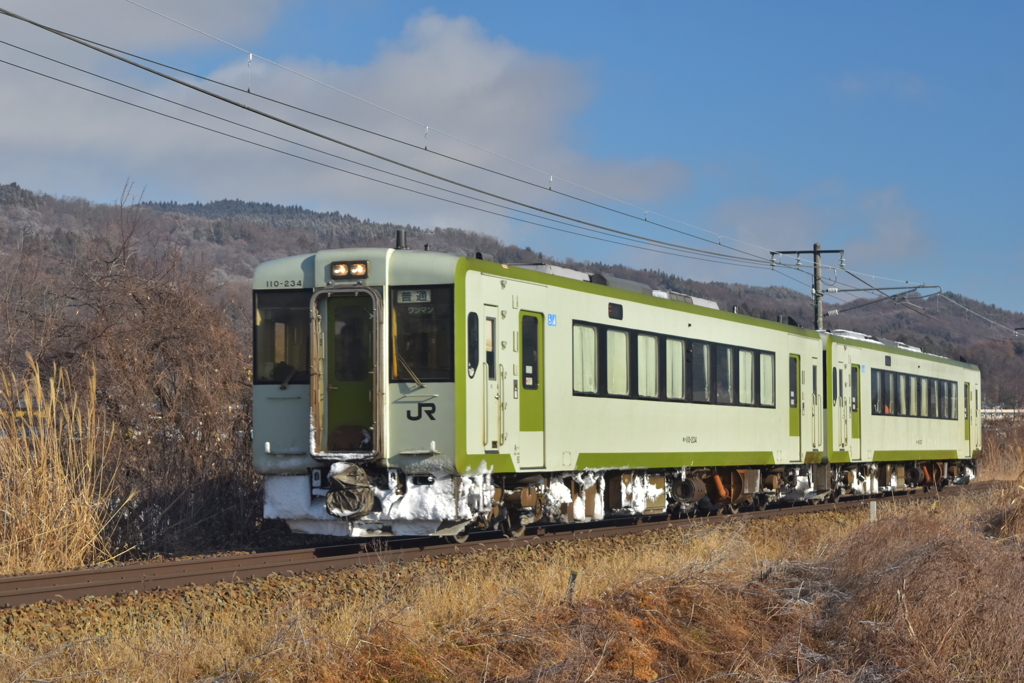 寒波明けのローカル列車