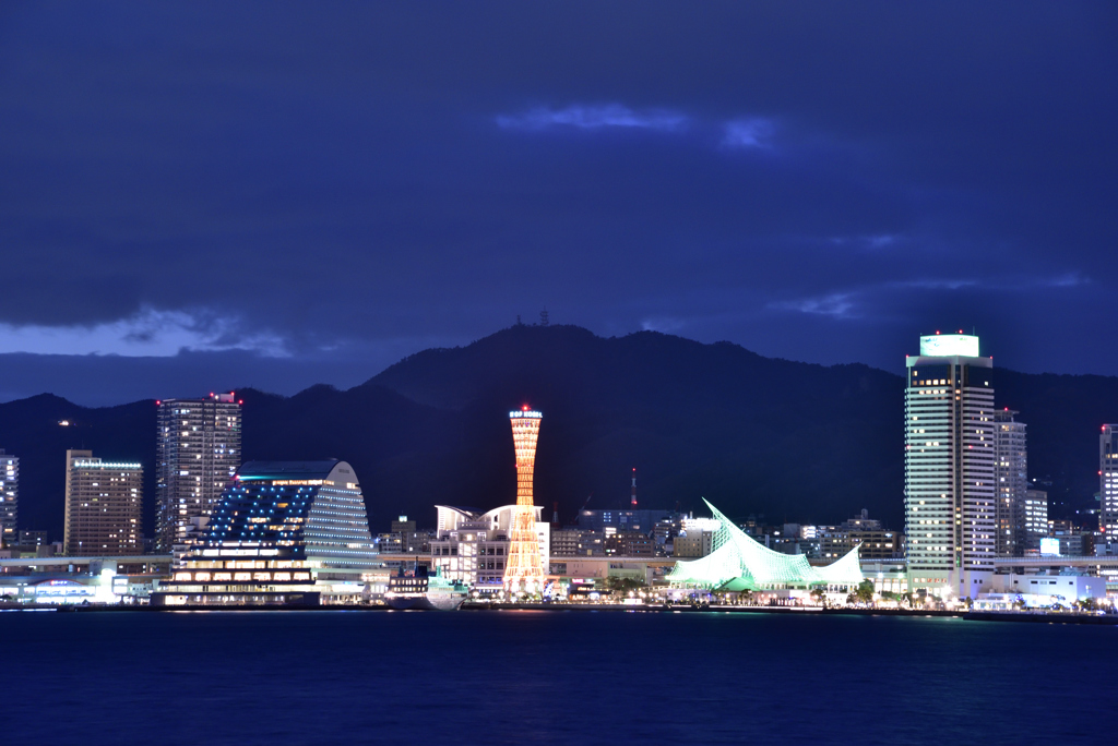 神戸メリケンパークの夜景
