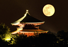 満月に照らされて