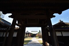 黒門より本堂を覗く
