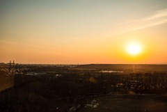 夕日 緑ヶ丘公園展望台