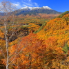 御岳山と秋の紅葉