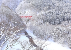 高山村の冬景色