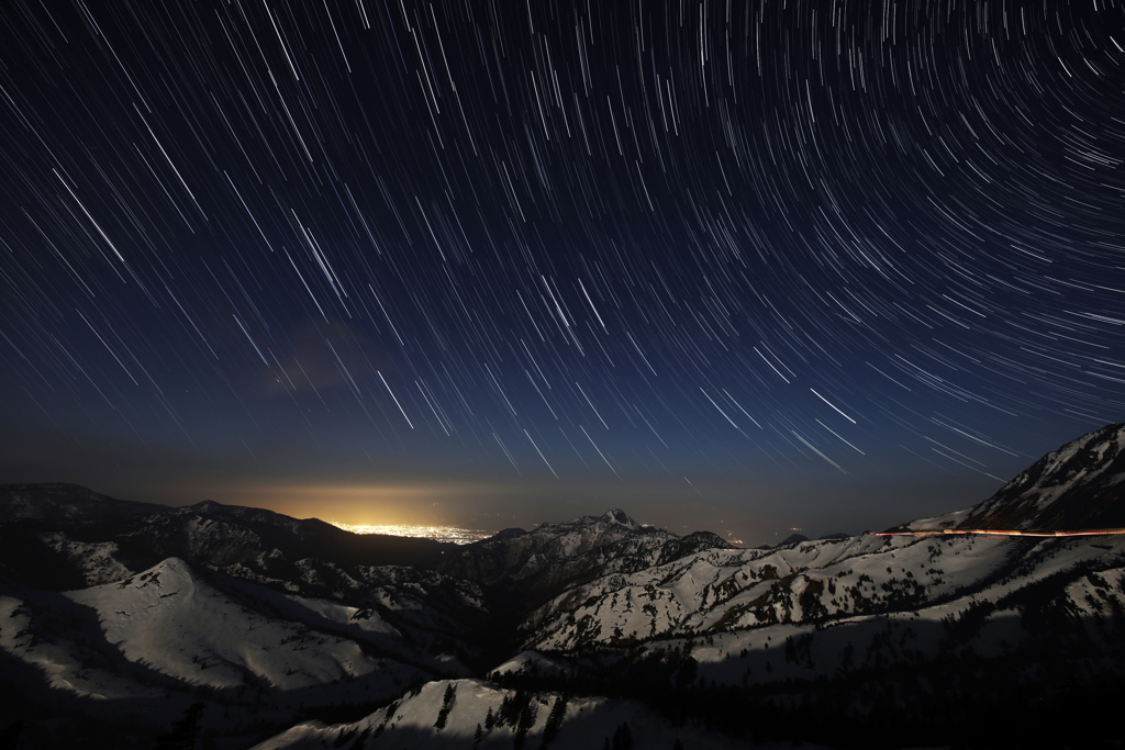 春の志賀草津ルート夜景