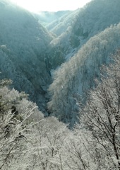 霧氷の澗満滝