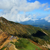 赤岳から天望荘と横岳