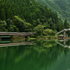 ダム湖の撮影
