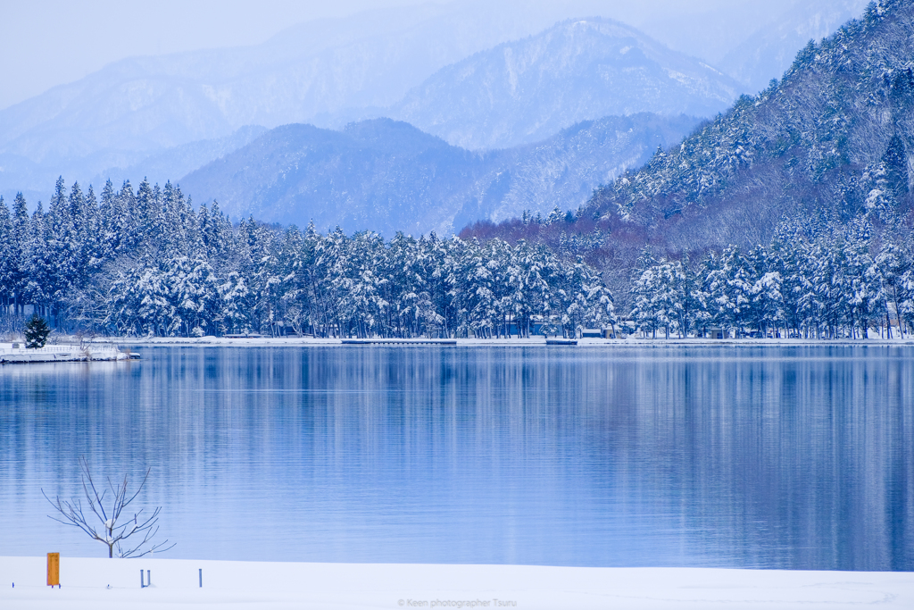 冬の木崎湖