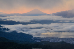 富士山と諏訪湖