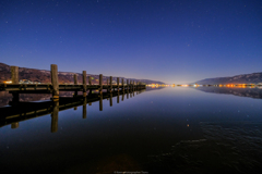 星を写す水面