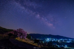満天の星と桜