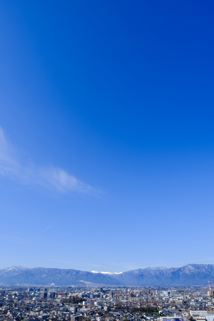 青空と乗鞍