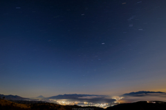 オリオンと諏訪夜景