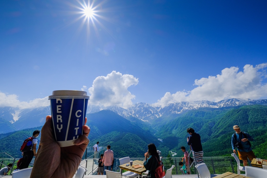 眺めのいいカフェにて