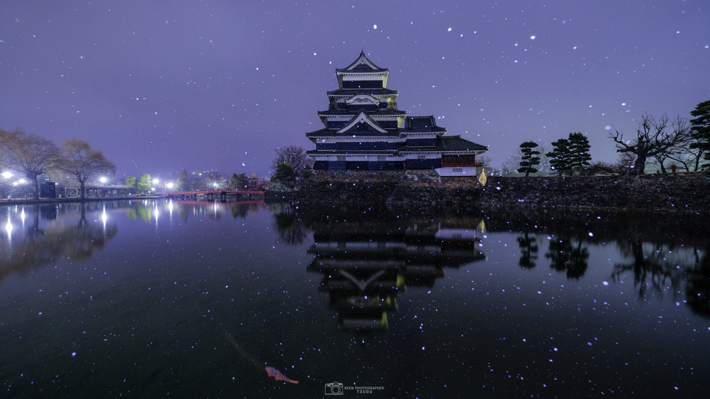 雪の舞う朝