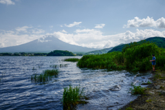 河口湖畔