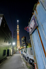 路地から