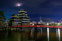 月夜の城