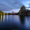 朝の城