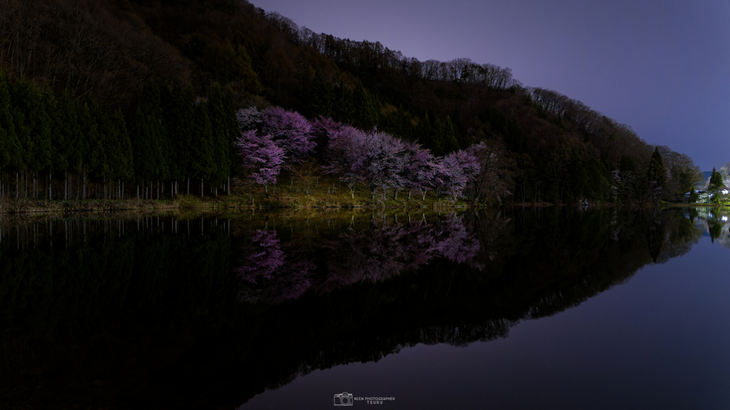 早朝の中綱湖