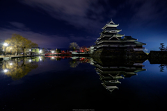 国宝松本城朝4時