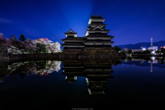朝の城