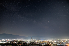 天の川と松本夜景