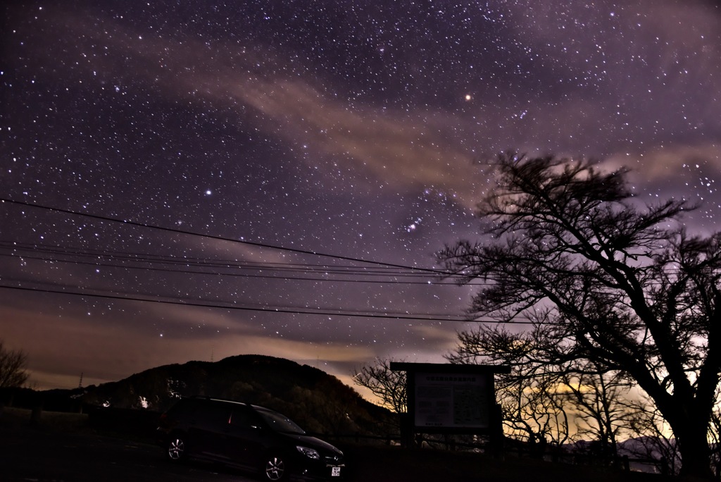 山の上の星空