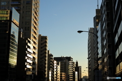 夕暮れ近くの五反田