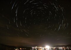 南三陸湾のStarsTrails