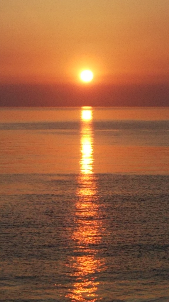 新緑の夕日２　双海