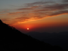 笠取山からの夕日