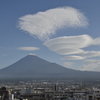 富士山と雲