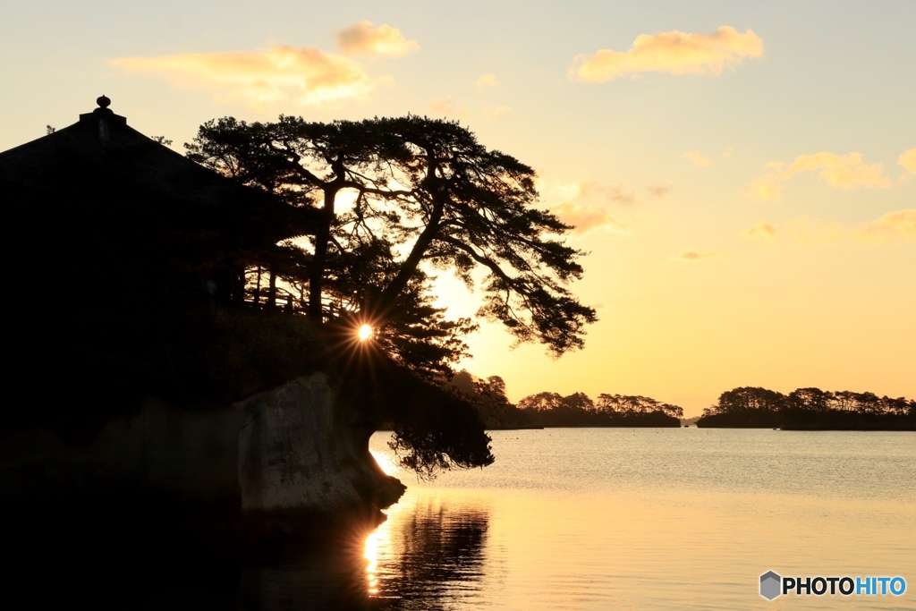 松島　五大堂の夜明け