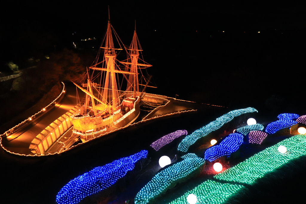 ライトアップ　サンファン号