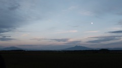 涛沸湖の夕暮れ