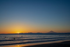 湘南海岸からの富士山