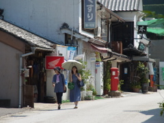 赤ポストのある風景