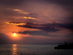 Sunset Ohtsugawa River Osaka Japan