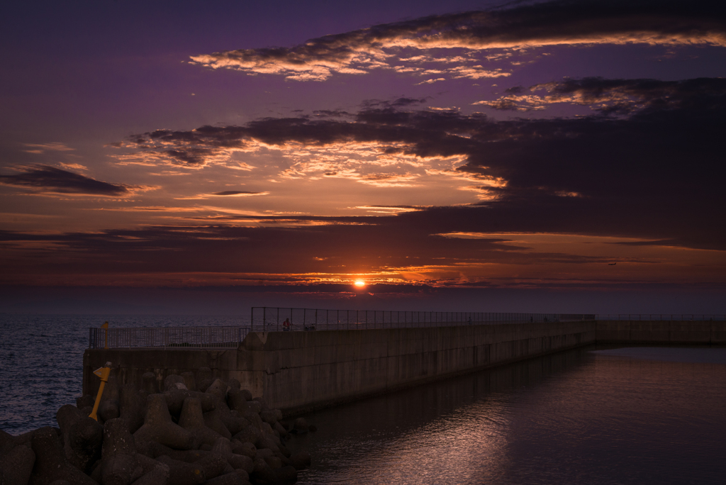 Sunset at Kaizuka Beach
