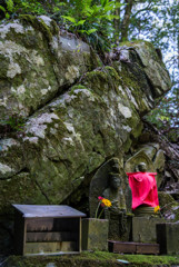 Two Jizo Statue and Rocks