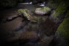 Small Stream with Two Boulders in Sobura