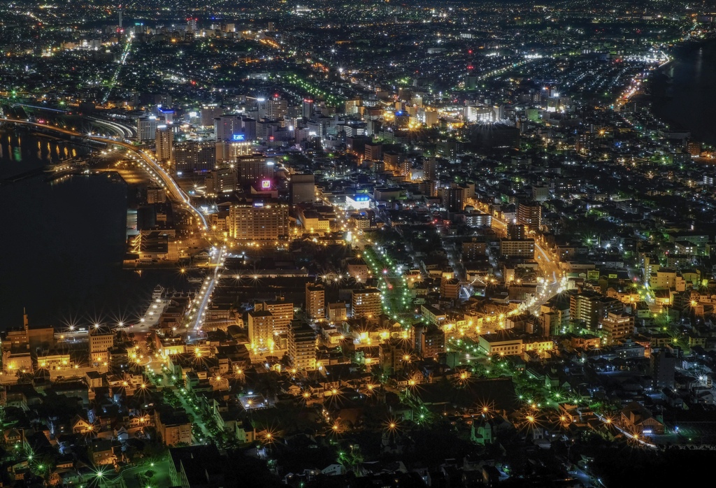 函館街灯り。