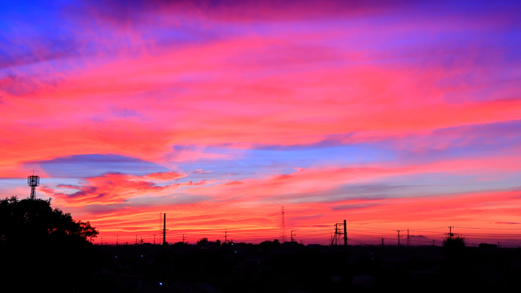 今日の夕焼け